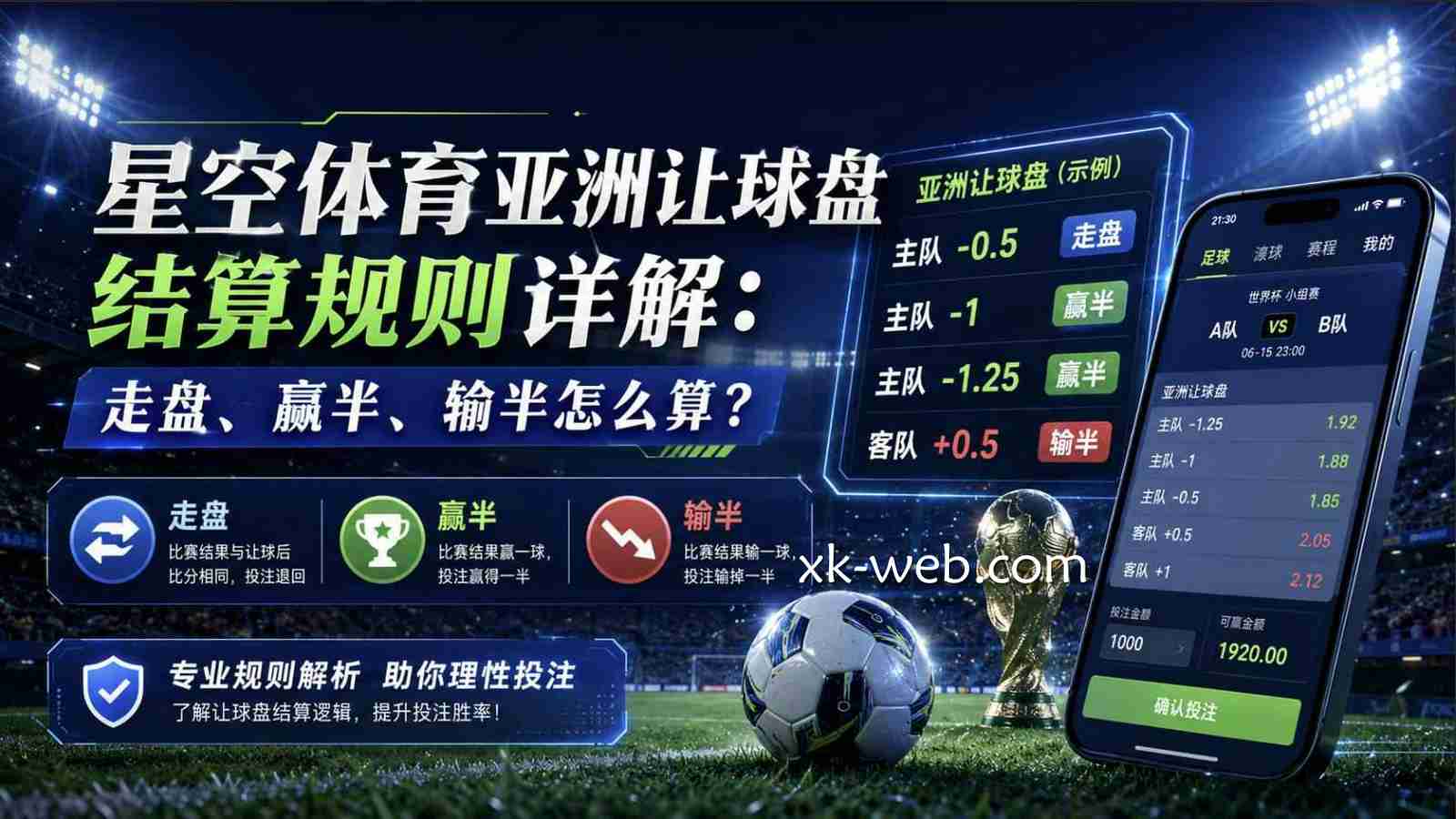 星空体育亚洲让球盘结算规则详解：走盘、赢半、输半怎么算？